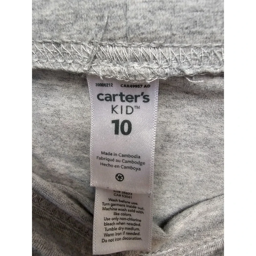 Carters girls bike shorts gray grey size 10